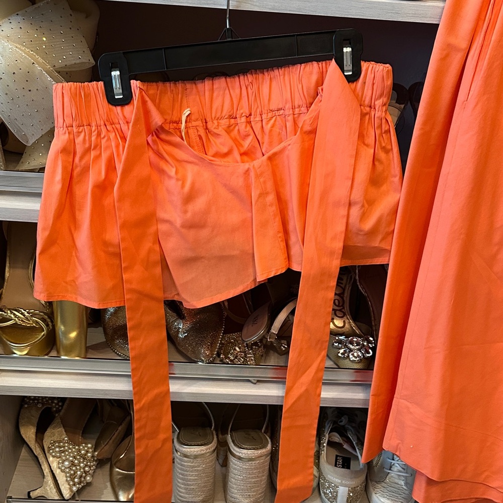 Free People Vibrant Orange Midi Skirt Set - Picture 5 of 5